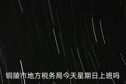 銅陵市地方稅務(wù)局今天星期日上班嗎