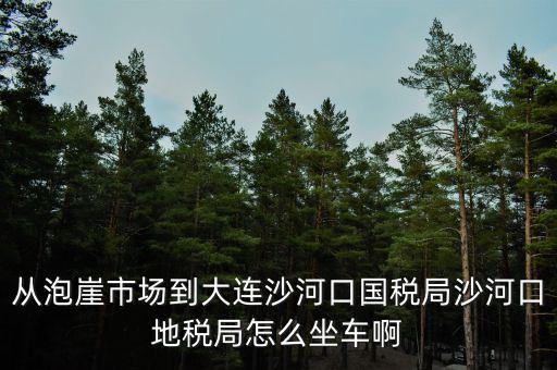 從泡崖市場到大連沙河口國稅局沙河口地稅局怎么坐車啊