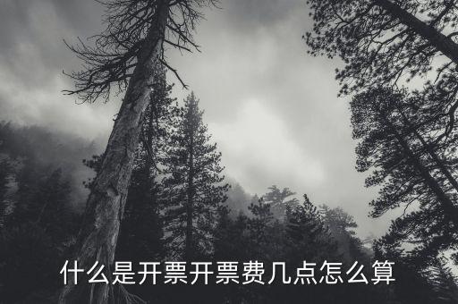 什么是開(kāi)票開(kāi)票費(fèi)幾點(diǎn)怎么算