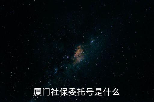 廈門(mén)社保委托號(hào)是什么