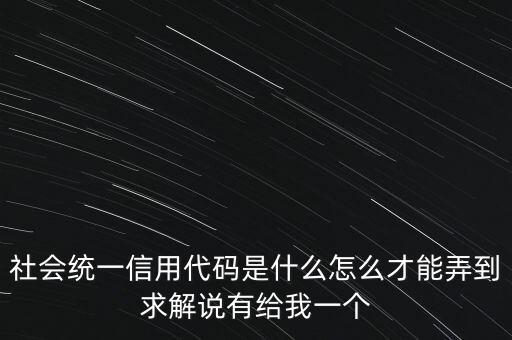 統(tǒng)一社會信用代碼指什么意思，深圳碼統(tǒng)一社會信用代碼是什么