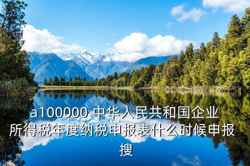 a100000 中華人民共和國企業(yè)所得稅年度納稅申報表什么時候申報  搜