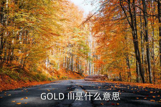 GOLD III是什么意思