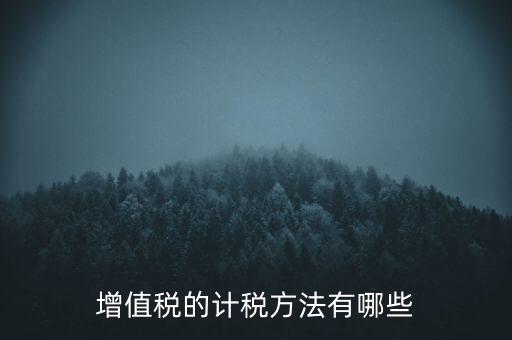 什么是計稅方式，增值稅的計稅方法有哪些