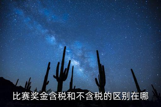 比賽獎(jiǎng)金含稅和不含稅的區(qū)別在哪