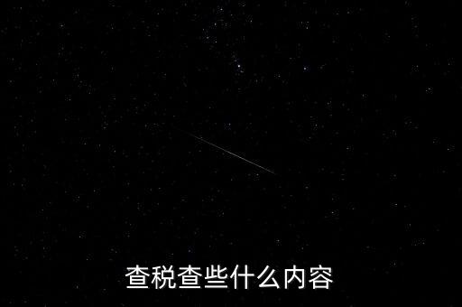 查稅查些什么內(nèi)容