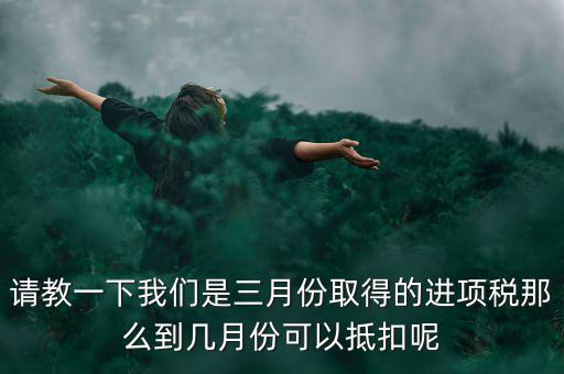 請教一下我們是三月份取得的進(jìn)項(xiàng)稅那么到幾月份可以抵扣呢