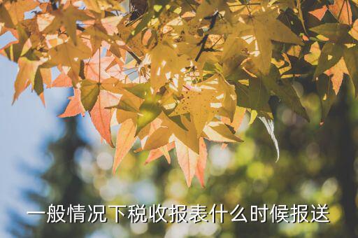 一般情況下稅收?qǐng)?bào)表什么時(shí)候報(bào)送