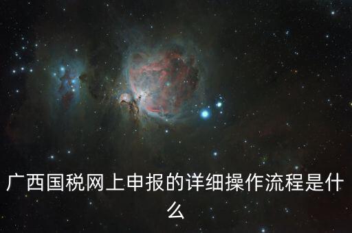 廣西國稅地稅如何網(wǎng)上申報系統(tǒng)，國稅網(wǎng)上怎么申報