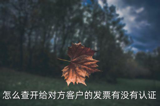 如何查詢未認(rèn)證的發(fā)票嗎，如何查詢開(kāi)給對(duì)方的發(fā)票有沒(méi)有認(rèn)證