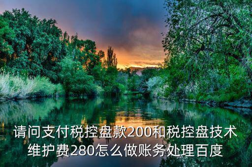 百望稅控280元 如何入賬，稅控280元收到發(fā)票怎么入賬