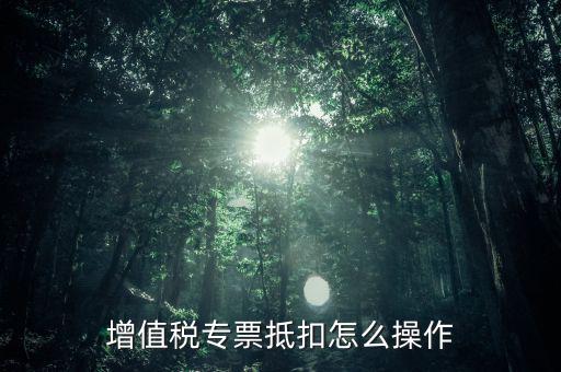 增值稅專票抵扣怎么操作