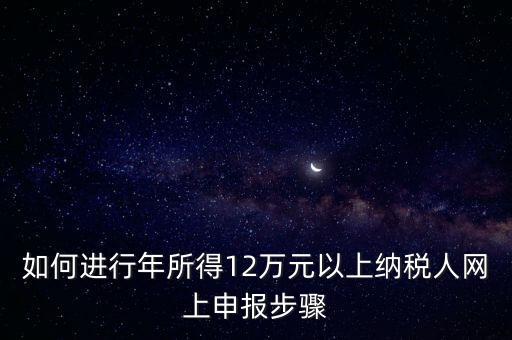 如何進行年所得12萬元以上納稅人網(wǎng)上申報步驟