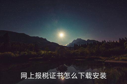 如何下載電子稅務(wù)印章，網(wǎng)上報稅證書怎么下載安裝