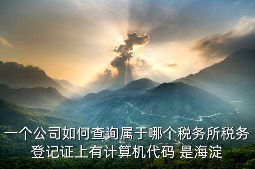 企業(yè)屬于哪個國稅分局如何查詢，怎么查詢公司的主管稅務機關