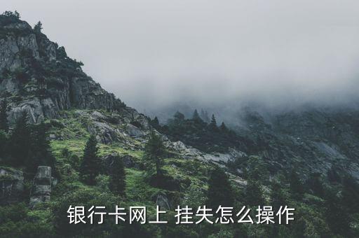  銀行卡網(wǎng)上 掛失怎么操作