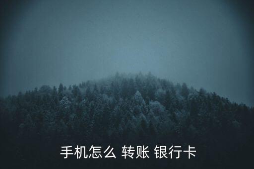  手機(jī)怎么 轉(zhuǎn)賬 銀行卡