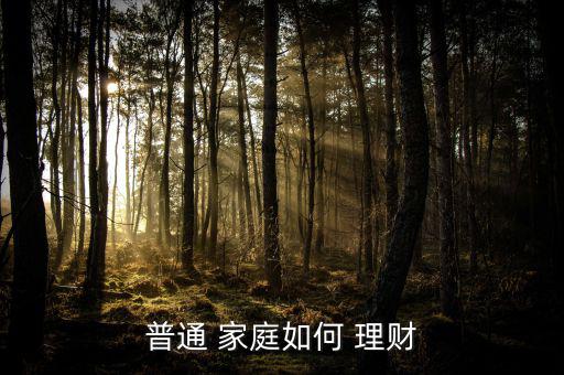 普通家庭怎么投資理財,如何檢查家庭資產(chǎn)如何科學(xué)儲蓄