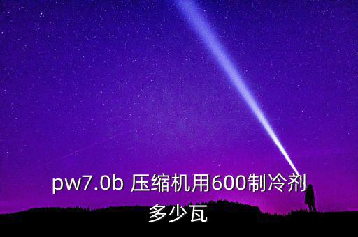 pw7.0b 壓縮機用600制冷劑多少瓦