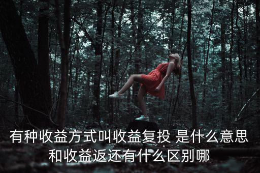 按月復(fù)投是什么意思，本息復(fù)投是什么意思