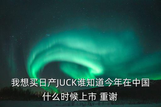 我想買(mǎi)日產(chǎn)JUCK誰(shuí)知道今年在中國(guó)什么時(shí)候上市 重謝