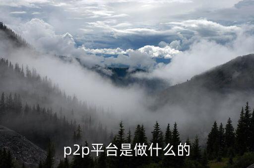 p2p平臺(tái)是做什么的