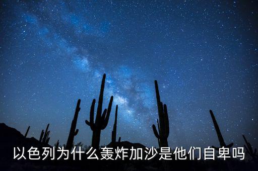 為什么以色列轟炸加沙沒(méi)人管，為什么以色列到處侵略他國(guó)而沒(méi)有人管管他制裁他