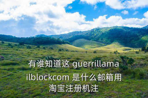 委內(nèi)瑞拉用什么郵箱，有誰知道這 guerrillamailblockcom 是什么郵箱用淘寶注冊機注