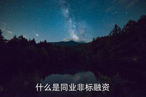 什么是非標(biāo)融資，什么叫非標(biāo)融資