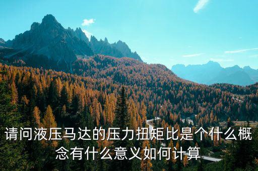 請(qǐng)問(wèn)液壓馬達(dá)的壓力扭矩比是個(gè)什么概念有什么意義如何計(jì)算