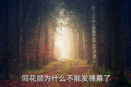  同花順為什么不能發(fā)彈幕了