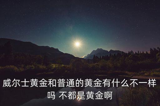 威爾士黃金為什么貴，為什么金子值錢呢