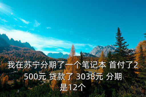 蘇寧三零分期什么意思，我在蘇寧分期了一個(gè)筆記本 首付了2500元 貸款了 3038元 分期是12個(gè)