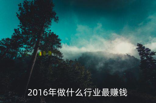 2016賺錢的行業(yè)是什么，2016年做什么行業(yè)最賺錢