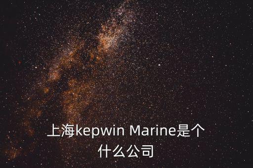 上海kepwin Marine是個什么公司