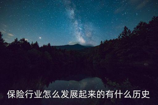 保險首先是從什么發(fā)展而來的，保險行業(yè)怎么發(fā)展起來的有什么歷史