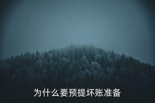 為什么要預(yù)提壞賬準(zhǔn)備