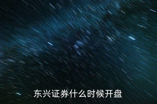 東興證券什么時候開盤，東興證券什么時候開盤