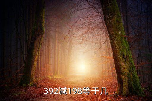 392減198等于幾