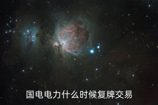 國(guó)電電力什么時(shí)候復(fù)牌交易