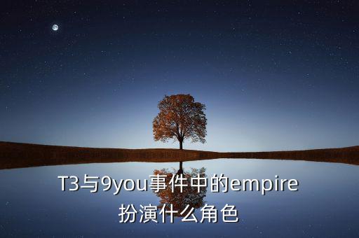 T3與9you事件中的empire扮演什么角色