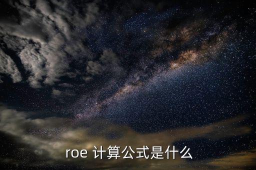  roe 計算公式是什么