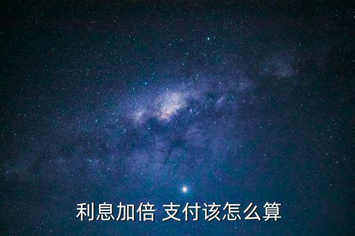  利息加倍 支付該怎么算