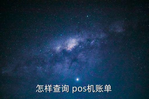 怎樣查詢 pos機(jī)賬單