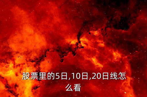  股票里的5日,10日,20日線怎么看