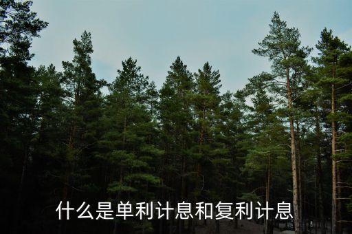 什么是單利計息和復(fù)利計息