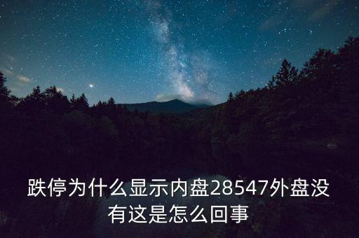 一字跌停內(nèi)盤為什么不是零，股票內(nèi)盤0是不是一天都是跌停