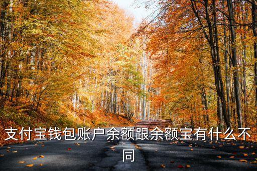 支付寶錢包賬戶余額跟余額寶有什么不同