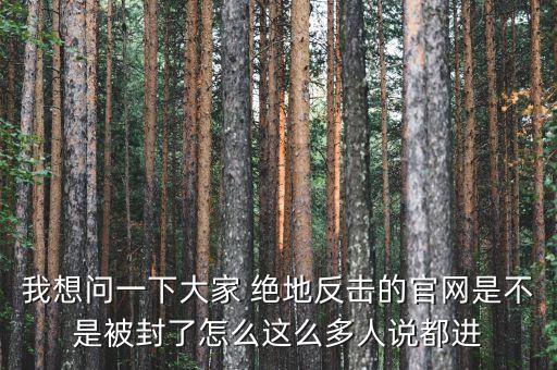 決地online為什么停運，我想問一下大家 絕地反擊的官網(wǎng)是不是被封了怎么這么多人說都進(jìn)