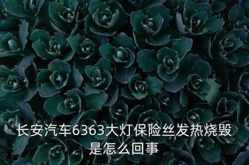 車的大燈保險絲為什么過熱，長安汽車6363大燈保險絲發(fā)熱燒毀是怎么回事